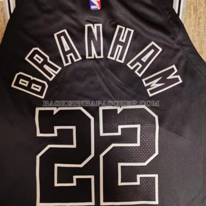Maillot San Antonio Spurs Malaki Branham NO 22 Classic Authentique 2022-23 Noir